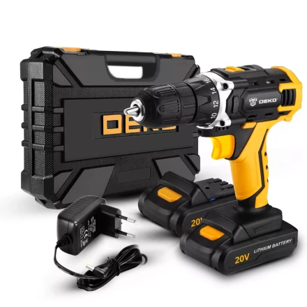 Дрель аккумуляторная DKCD20FU-Li DEKO + набор 63 инструмента, 063-4103 купить в Нижневартовске