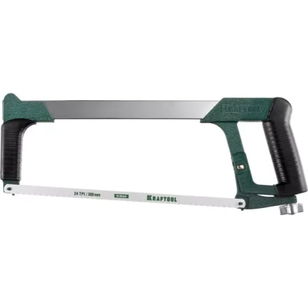 Ножовка по металлу KRAFTOOL "PRO-Kraft", 185 кг рычажное натяжение,обрезиненные рукоятки, биметаллическое полотно, 300 мм 15801_z01 купить в Нижневартовске