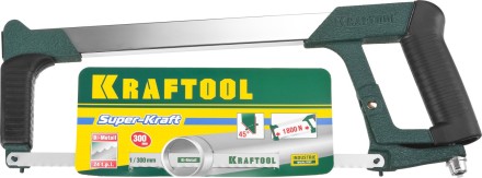 Ножовка по металлу KRAFTOOL &quot;PRO-Kraft&quot;, 185 кг рычажное натяжение,обрезиненные рукоятки, биметаллическое полотно, 300 мм 15801_z01 купить в Нижневартовске