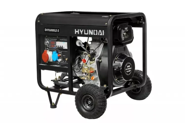 Дизельный генератор Hyundai DHY 6000LE-3 + колеса купить в Нижневартовске