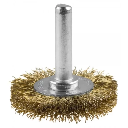ЗУБР "ЭКСПЕРТ". Щетка дисковая для дрели, двухрядная, витая латунированная стальная проволока 0,3мм, 75мм 3520-075-2_z01 купить в Нижневартовске