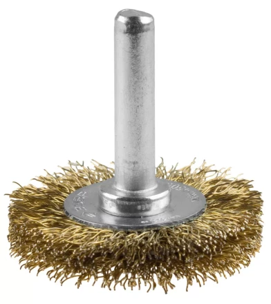 ЗУБР "ЭКСПЕРТ". Щетка дисковая для дрели, двухрядная, витая латунированная стальная проволока 0,3мм, 75мм 3520-075-2_z01 купить в Нижневартовске