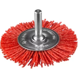 ЗУБР &quot;ПРОФЕССИОНАЛ&quot;. Щетка дисковая для дрели, нейлоновая проволока с абразивным покрытием, 63мм 35161-063_z02