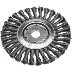 ЗУБР &quot;ПРОФЕССИОНАЛ&quot;. Щетка дисковая для УШМ, плетеные пучки стальной проволоки 0,5мм, 175х22мм 35190-175_z02