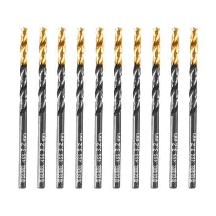 Сверло по металлу, 3,2 мм, HSS-Tin, Golden Tip, 10 шт. Denzel 717206 купить в Нижневартовске