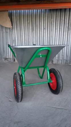 Тачка садово-строительная 2-х колесная усиленная грузоподъемность 320 кг объем 100 л Сибртех 68936 купить в Нижневартовске