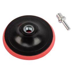 Насадка для дрели и УШМ с липучкой, 115 мм, с адаптером c М14 на d8 Сибртех 76234