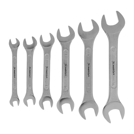 Набор ключей рожковых Matrix 15278, 6 х 32 мм, 12 шт., CrV, хромированные купить в Нижневартовске