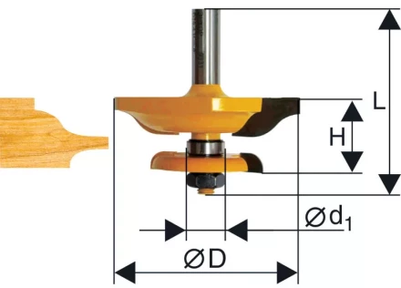 Фреза фигирейная горизонтальная двусторонние Ф79,4 мм хвостовик 12 мм Энкор 46581 46581 купить в Нижневартовске