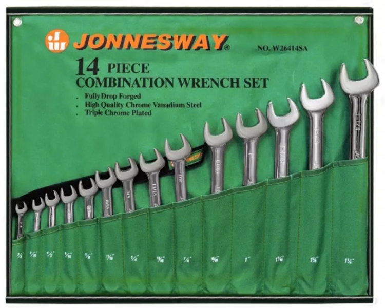 Набор ключей комбинированных 3/8"-1-1/4" 14предметов  Jonnesway W26414S 49030 купить в Нижневартовске