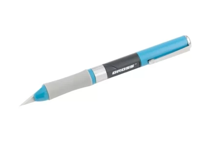 Нож для дизайна выдвижное перовое лезвие двухкомпонентная рукоятка металлическая клипса для фиксации 150 мм + 2 з.л GROSS 78885 купить в Нижневартовске