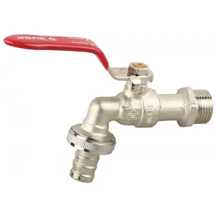 Кран ЗУБР шаровой водоразборный, латунный с никелированным покрытием, 3/4"-1/2" 51216-3/4-1/2 купить в Нижневартовске