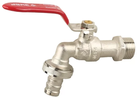 Кран ЗУБР шаровой водоразборный, латунный с никелированным покрытием, 3/4"-1/2" 51216-3/4-1/2 купить в Нижневартовске