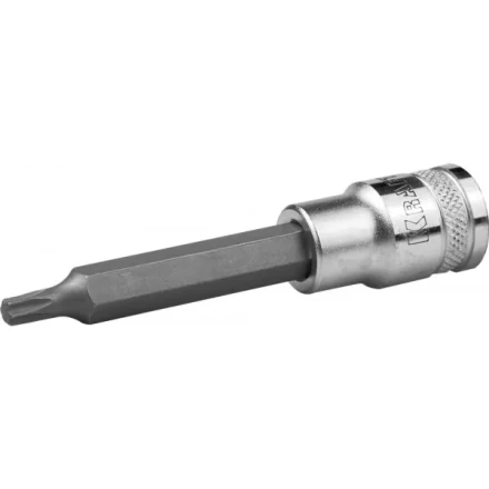 Торцовая бита-головка KRAFTOOL &quot;INDUSTRIE QUALITAT&quot;, удлиненная, материал S2, TORX, сатинированная, 1/2&quot;, Т27 27906-27_z01 купить в Нижневартовске