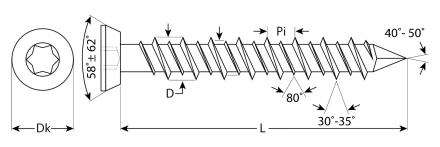 Шурупы ШБ-Х по бетону хроматированные промфасовка серия ПРОФЕССИОНАЛ купить в Нижневартовске
