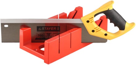 Набор STAYER: пластмассовое + ножовка с 2-комп рукояткой, усиленный обушок, стусло MAXI 4&quot; (для заготовок 100ммх52мм) в комплекте с ножовкой 15395-35 купить в Нижневартовске