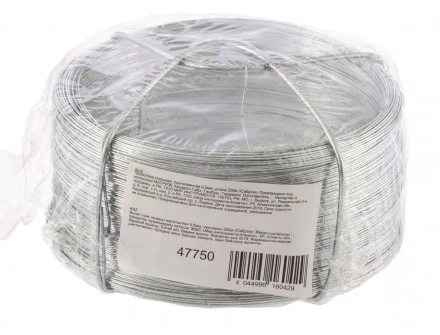 Проволока стальная оцинкованная 0,5 мм длина 200м Сибртех 47750 купить в Нижневартовске