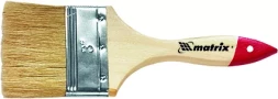 Кисть плоская "Стандарт"  4" (100 мм) натуральная щетина деревянная ручка  MATRIX 82545