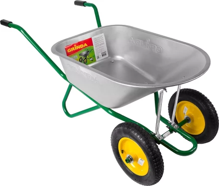 Тачка GRINDA садово-строительная двухколесная, 90 л, грузоподъемность 180 кг 422397_z01 купить в Нижневартовске