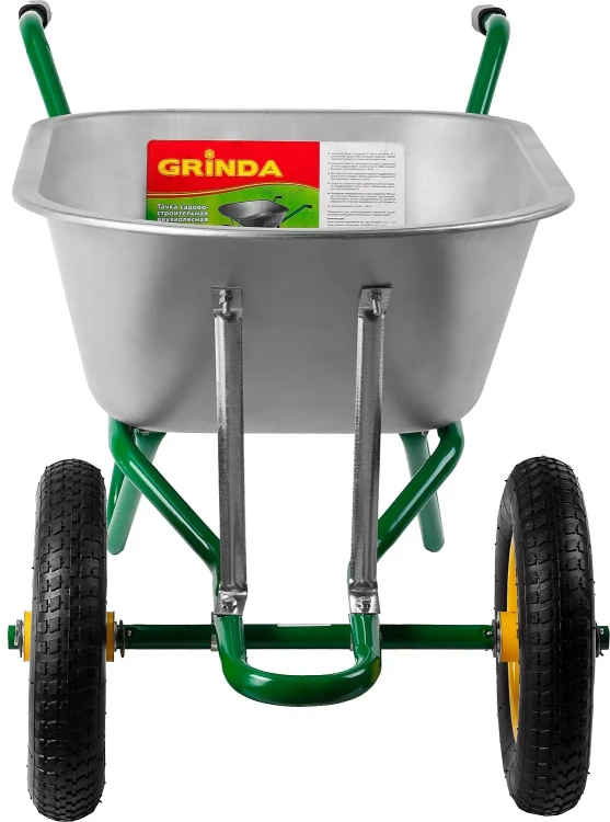 Тачка GRINDA садово-строительная двухколесная, 90 л, грузоподъемность 180 кг 422397_z01 купить в Нижневартовске