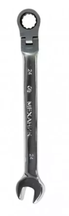 Ключ гаечный комбинированный 24х24 с шарниром и трещоткой 26419 купить в Нижневартовске