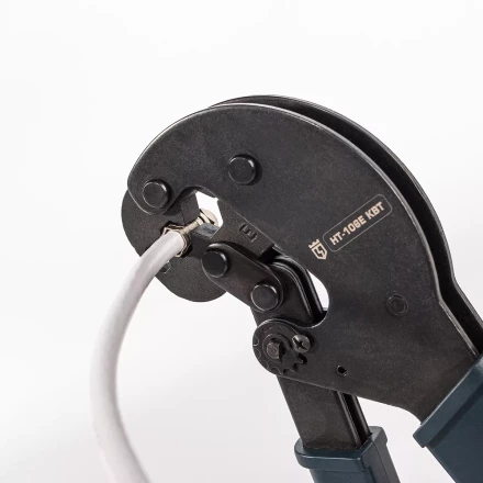 Пресс-клещи КВТ HT-106E для опрессовки F и BNC разъемов на коаксиальный кабель RG-58, RG-6, RG-11, RG-213 (85138) купить в Нижневартовске