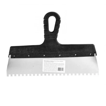 Шпатель из нержавеющей стали 300 мм зуб 6 х 6 мм пластмассовая ручка 85140 купить в Нижневартовске