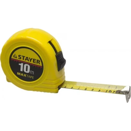 Рулетка STAYER &quot;МASTER&quot; &quot;MaxTape&quot;, пластиковый корпус, 10м/25мм 34014-10-25 купить в Нижневартовске