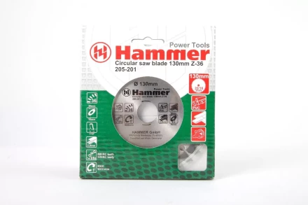 Диск пильный твердосплавный HAMMER Ф130х20мм 36зуб. (205-201) купить в Нижневартовске