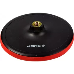 Тарелка опорная ЗУБР &quot;МАСТЕР&quot; пластиковая для УШМ под круг на липучке, мягкая полиуретановая прокладка, d 150 мм, М14 35782-150