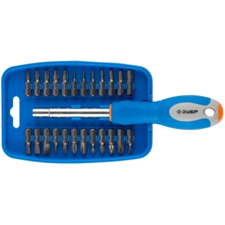 Набор ЗУБР "ЭКСПЕРТ" Отвертка с магнитным битодержателем, биты 25 мм, 25 предметов 25299-H25 купить в Нижневартовске