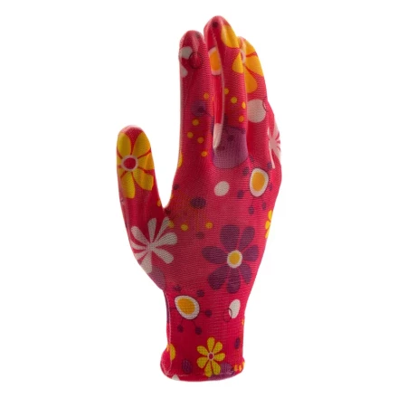 Перчатки садовые из полиэстера с нитрильным обливом, цветы, М Palisad 67857 купить в Нижневартовске