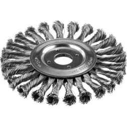 ЗУБР &quot;ПРОФЕССИОНАЛ&quot;. Щетка дисковая для УШМ, плетеные пучки стальной проволоки 0,5мм, 150х22мм 35190-150_z02