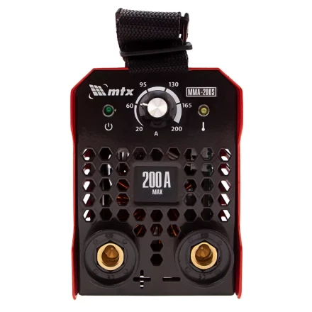 Инверторный аппарат дуговой сварки MMA-200S, 200 А, ПВ60%, диаметр электрода 1,6-5 мм MTX 94391 купить в Нижневартовске