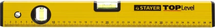Уровень STAYER "STANDARD" "TOPLevel", коробчатый, 2 противоударных ампулы, линейка, 40см 3460-040_z03 купить в Нижневартовске