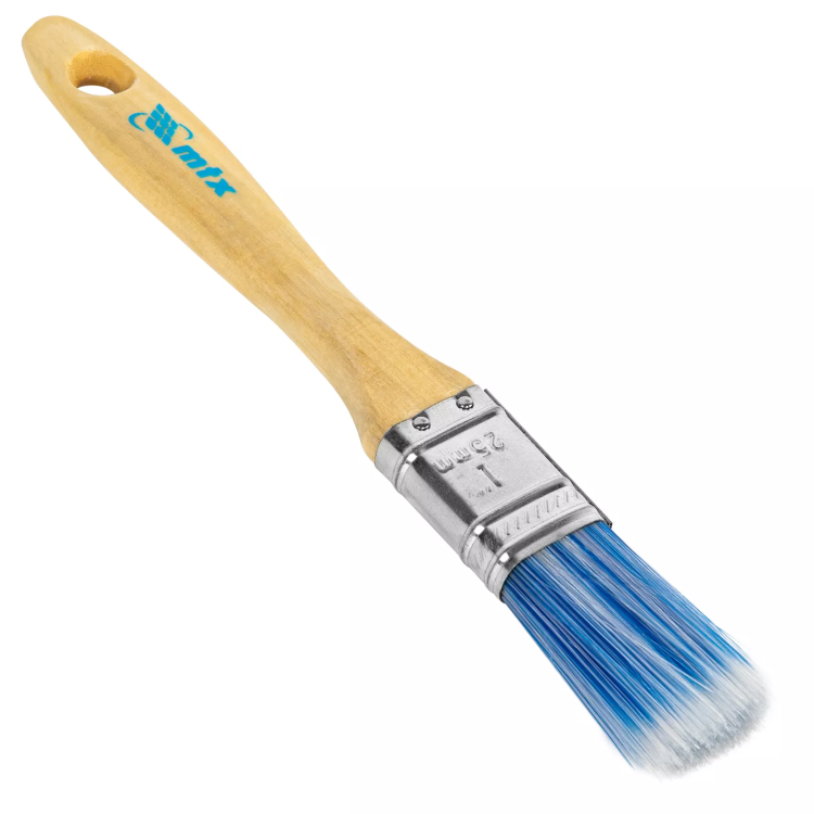 Кисть плоская "Евро" 1", искусственная щетина, деревянная ручка MTX 83069 купить в Нижневартовске