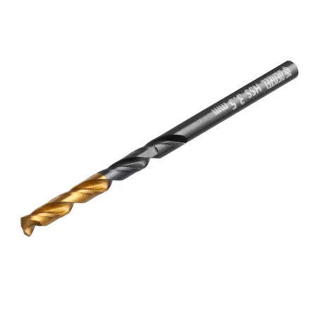 Сверло по металлу, 3,5 мм, HSS-Tin, Golden Tip, 10 шт. Denzel 717207 купить в Нижневартовске