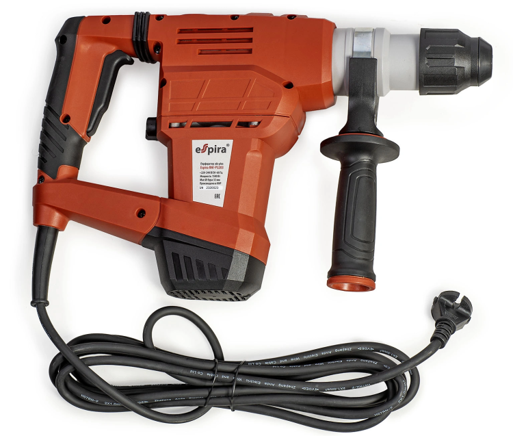 Перфоратор ESPIRA RHI-P3203 (sds plus, 220–240В/50Гц, мощн.1500Вт, ск. хол хода 950 об/м, эн.уд .4,0 Дж, 5.6 кг), 400452 купить в Нижневартовске