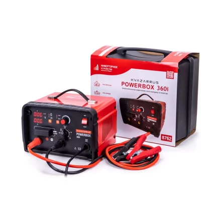 Инверторное пуско-зарядное устройство KVAZARRUS PowerBox 360i, таймер, пластиковый кейс купить в Нижневартовске
