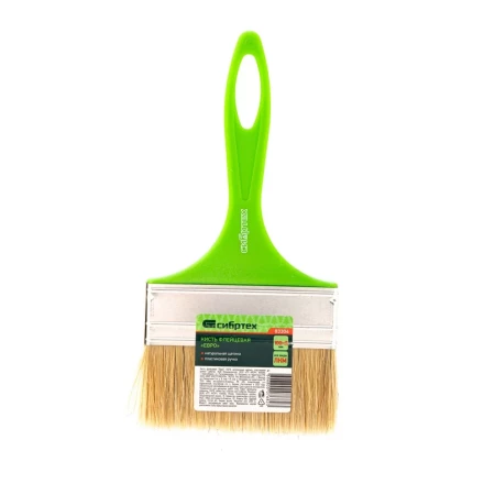 Кисть флейцевая "Евро", 100 x 8, натуральная щетина, пластиковая ручка Сибртех 83304 купить в Нижневартовске