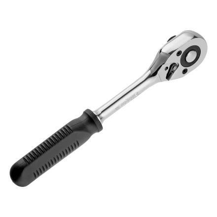 Ключ-трещотка 1/2&quot;, 45 зубьев, с быстрым сбросом, CrV, хром// Сибртех 14004 купить в Нижневартовске