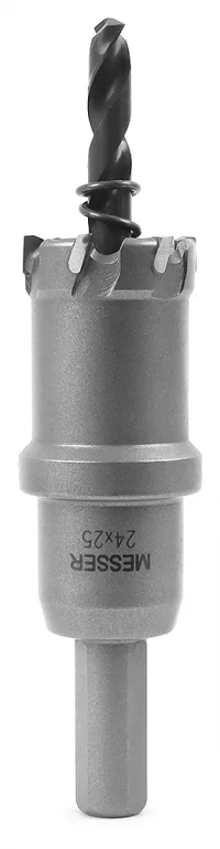 ТСТ коронка MESSER 24X25 с центрирующим сверлом и толкающей пружиной