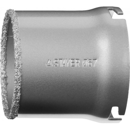 Коронка STAYER &quot;PROFESSIONAL&quot; кольцевая с карбидно-вольфрамовой крошкой, d=67мм 33345-67 купить в Нижневартовске