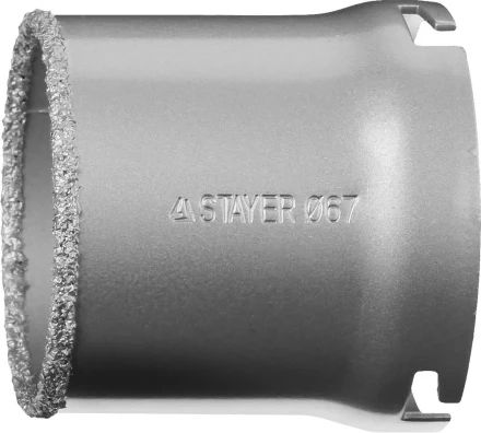 Коронка STAYER "PROFESSIONAL" кольцевая с карбидно-вольфрамовой крошкой, d=67мм 33345-67 купить в Нижневартовске