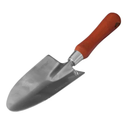 Совок садовый из нержавеющей стали с деревянной рукояткой  320мм Кратон 5 10 05 001 купить в Нижневартовске