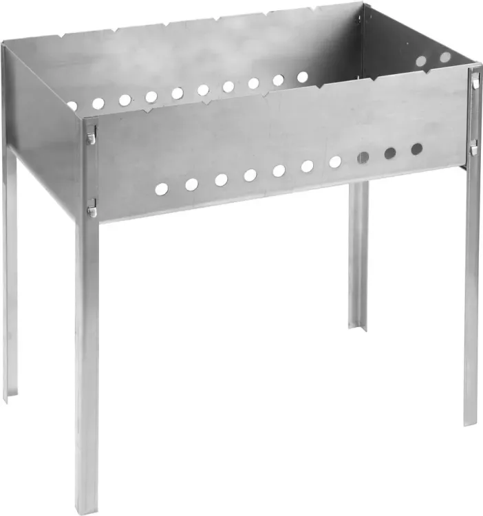 Мангал GRINDA "BARBECUE", нержавеющая сталь, толщина 1,5мм, 500х300х500мм 427784 купить в Нижневартовске