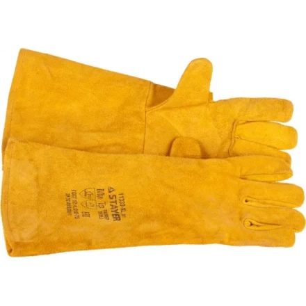 Термостойкие краги STAYER "PROFI" с подкладкой, для сварки и тяжелых механических работ, с подкладкой, 400мм 11333-XL_z01 купить в Нижневартовске