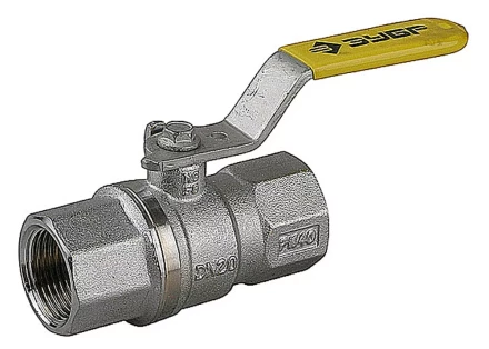 Кран шаровой ЗУБР полнопроход газовый "мама-мама", ручка, хромиров латунь, 1/2" 4-51720-C-1/2 купить в Нижневартовске