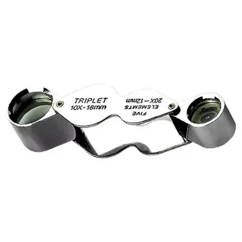 Лупа складная 10-ти и 20-кратная, D 18 мм, D 12 мм  SPARTA 913815 купить в Нижневартовске