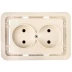 Розетка СВЕТОЗАР "ГАММА" двойная, цвет бежевый, 16А/~250В SV-54102-B купить в Нижневартовске
